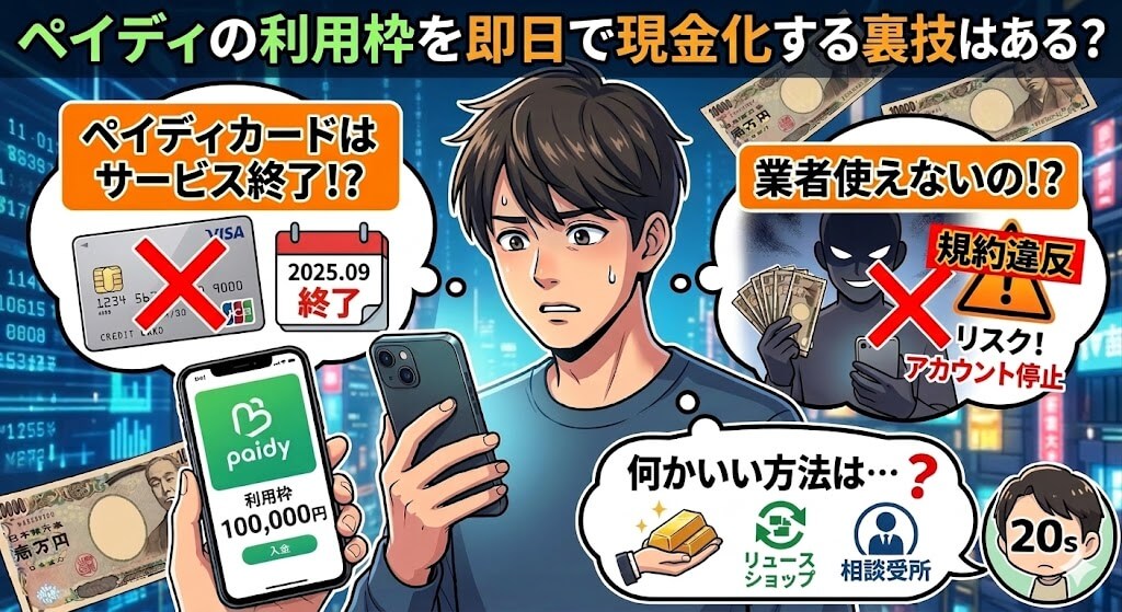 ペイディ利用枠を即日現金化する裏技はある?安全な優良業者や注意点も解説 118 gk-ペイディの裏技はある?