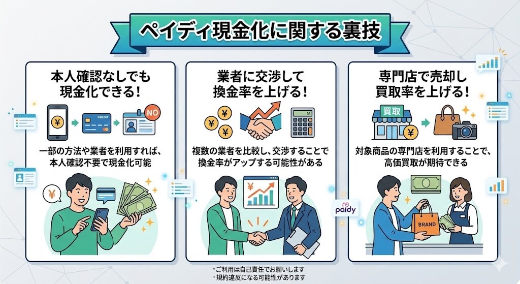 ペイディ利用枠を即日現金化する裏技はある?安全な優良業者や注意点も解説 207 gk-ペイディ現金化に関する裏技