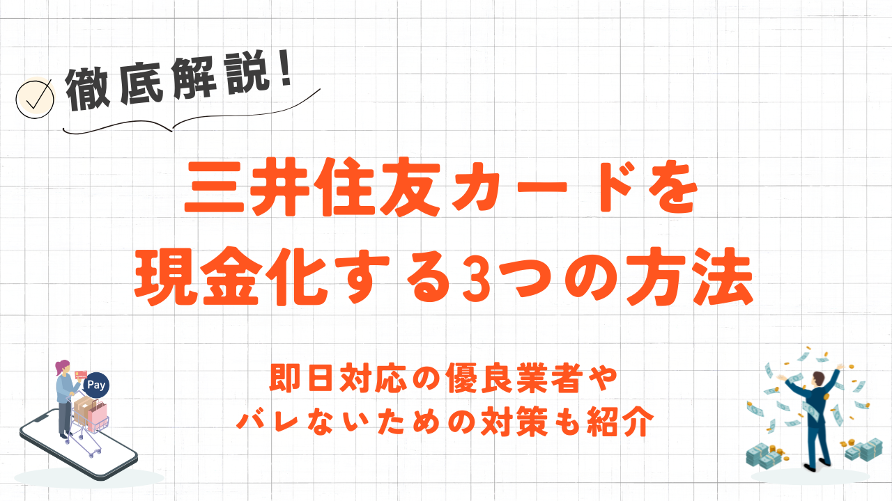 三井住友カードを現金化する3つの方法|即日対応の優良業者やバレないための対策も紹介 7 三井住友カードを現金化する3つの方法|即日対応の優良業者やバレないための対策も紹介 3