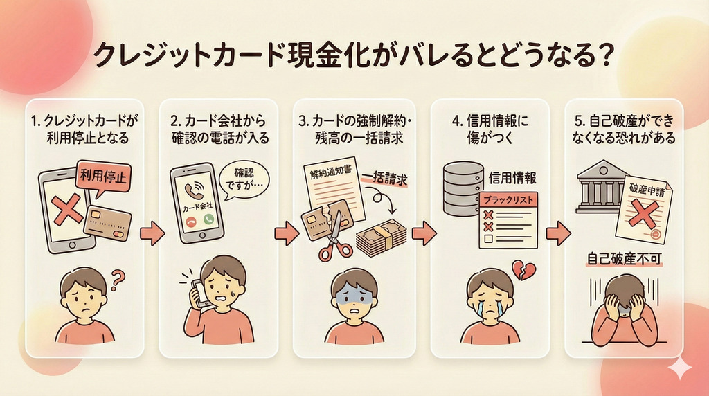 クレジットカード現金化はバレる?即日安全に現金を手に入れる方法と疑われたときの言い訳例 119 GK_クレジットカード現金化がバレるとどうなる?