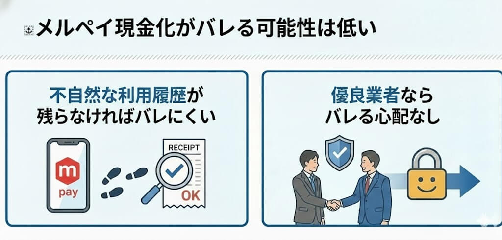 メルペイ現金化をバレる心配なしでする!バレない理由や安全な優良業者も紹介 112 gk-merpay-barenai