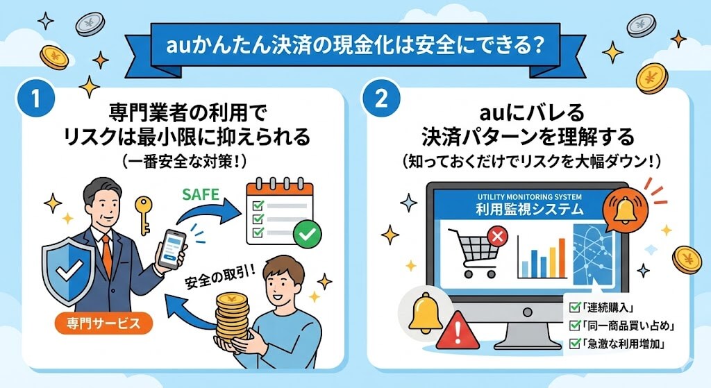 auかんたん決済は安全に現金化できる?利用停止を防ぐ優良業者も紹介 118 auかんたん決済現金化