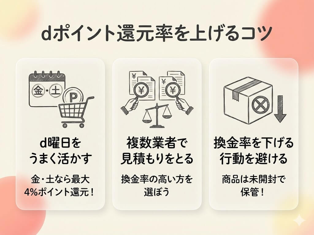 d払い現金化の換金率を上げるには?|優良業者で安全に現金化する手順も解説 205 dbarai-kotu
