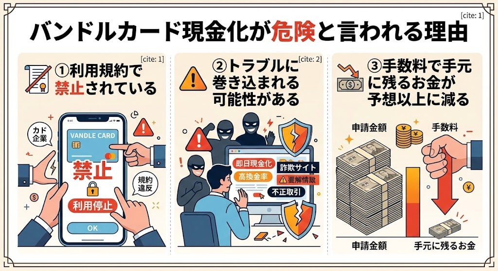 バンドルカード現金化は危険?利用停止を防ぐ方法と安全な優良店を紹介 118 gk-バンドルカード現金化危険な理由