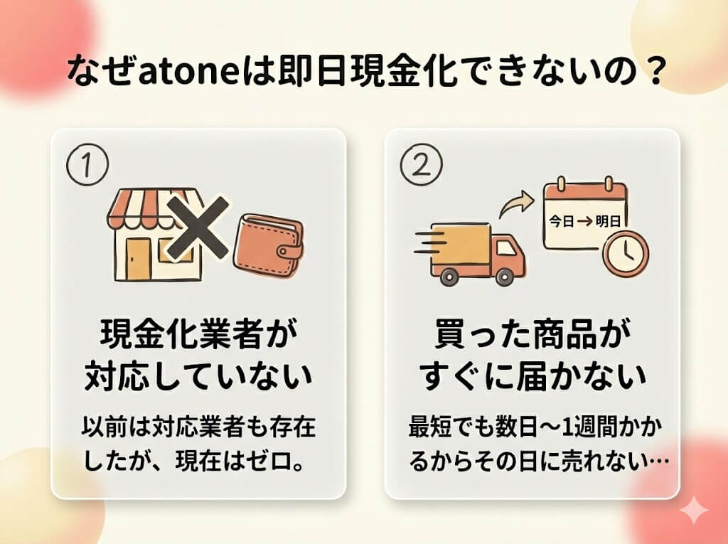 atone(アトネ)を現金化する全手順!即日できない理由や代用アプリ5選も紹介 118 gk-atone-sokujitu-no