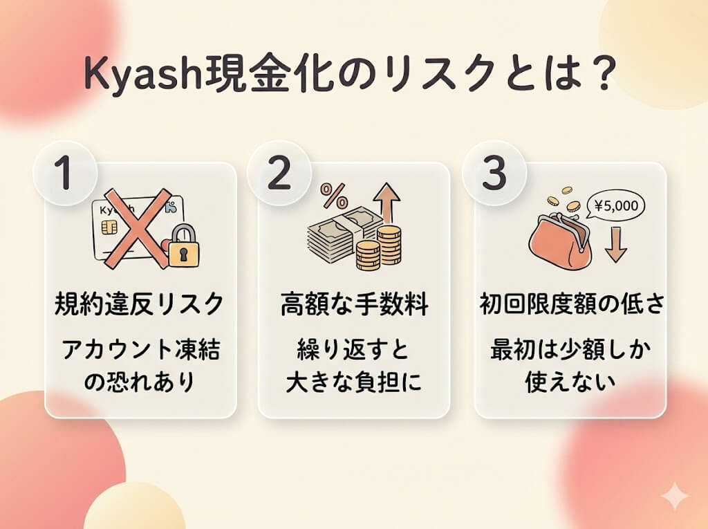 Kyash(キャッシュ)を現金化する方法|即日対応の優良業者や類似アプリも紹介 204 gk-kyash-risk