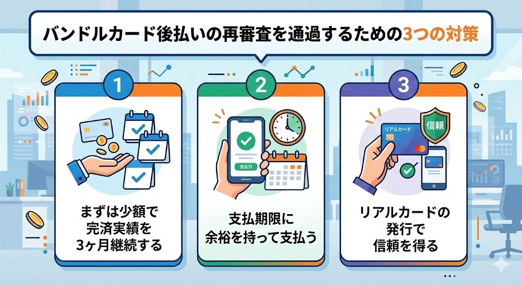 バンドルカード後払いの審査落ち・上限不足を解決!最新の現金化手順も解説 120 gk-バンドルカードを審査対策