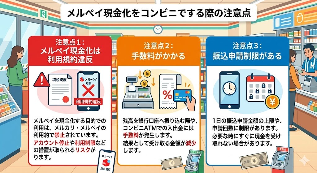 メルペイ現金化をコンビニでする方法!2026年最新の優良業者も紹介 217 gk-メルペイ現金化をコンビニでする際の注意点