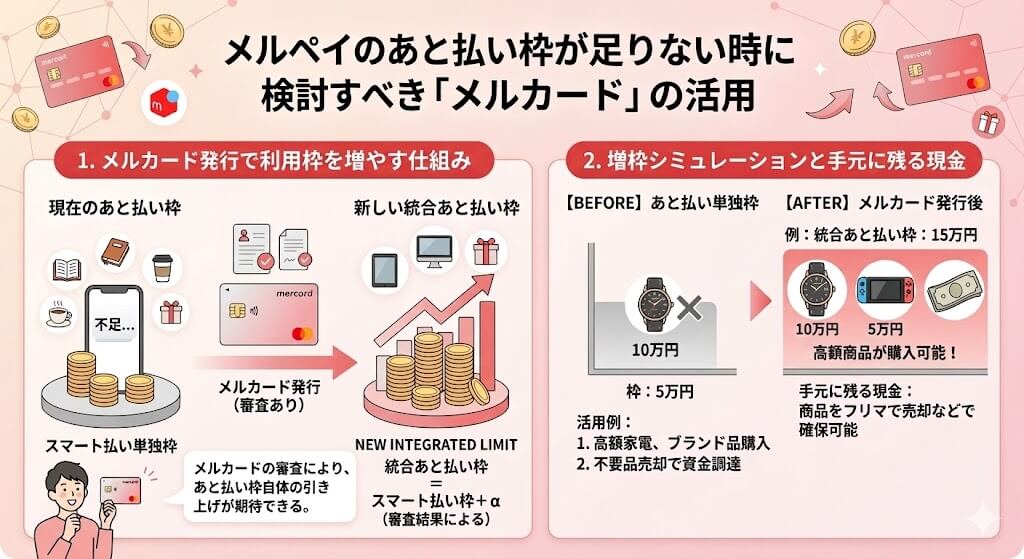 メルペイあと払いを即日現金化する最短ルート!バレない安全なやり方と優良業者 248 gk-メルペイ増枠方法