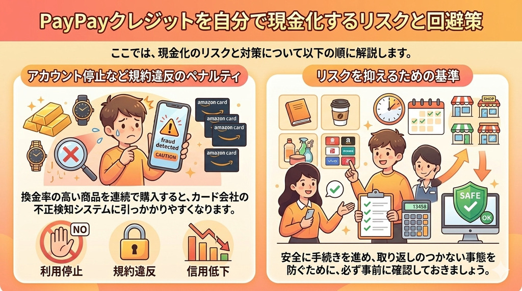PayPayクレジット(PayPayカード)を現金化する手順|リスクを抑えて今日中に現金を手に入れる方法 202 GK_PayPayクレジットを自分で現金化するリスクと回避策