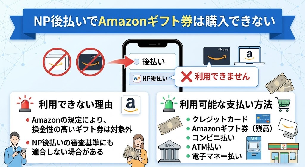 NP後払いでAmazonギフト券は買えない?現金化の手順と代替アプリ 118 gk-NP後払いでAmazonギフト券は購入できない