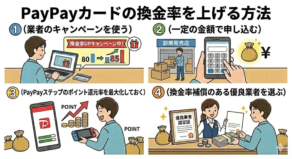 PayPayカードを即日現金化する方法|換金率を上げるコツと優良業者も紹介 209 gk-PayPayカード換金率UP