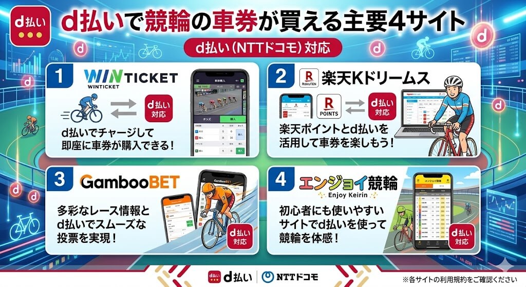 d払いを競輪で現金化する方法!おすすめサイト4選と優良業者も紹介 119 gk-d払い競輪主要サイト