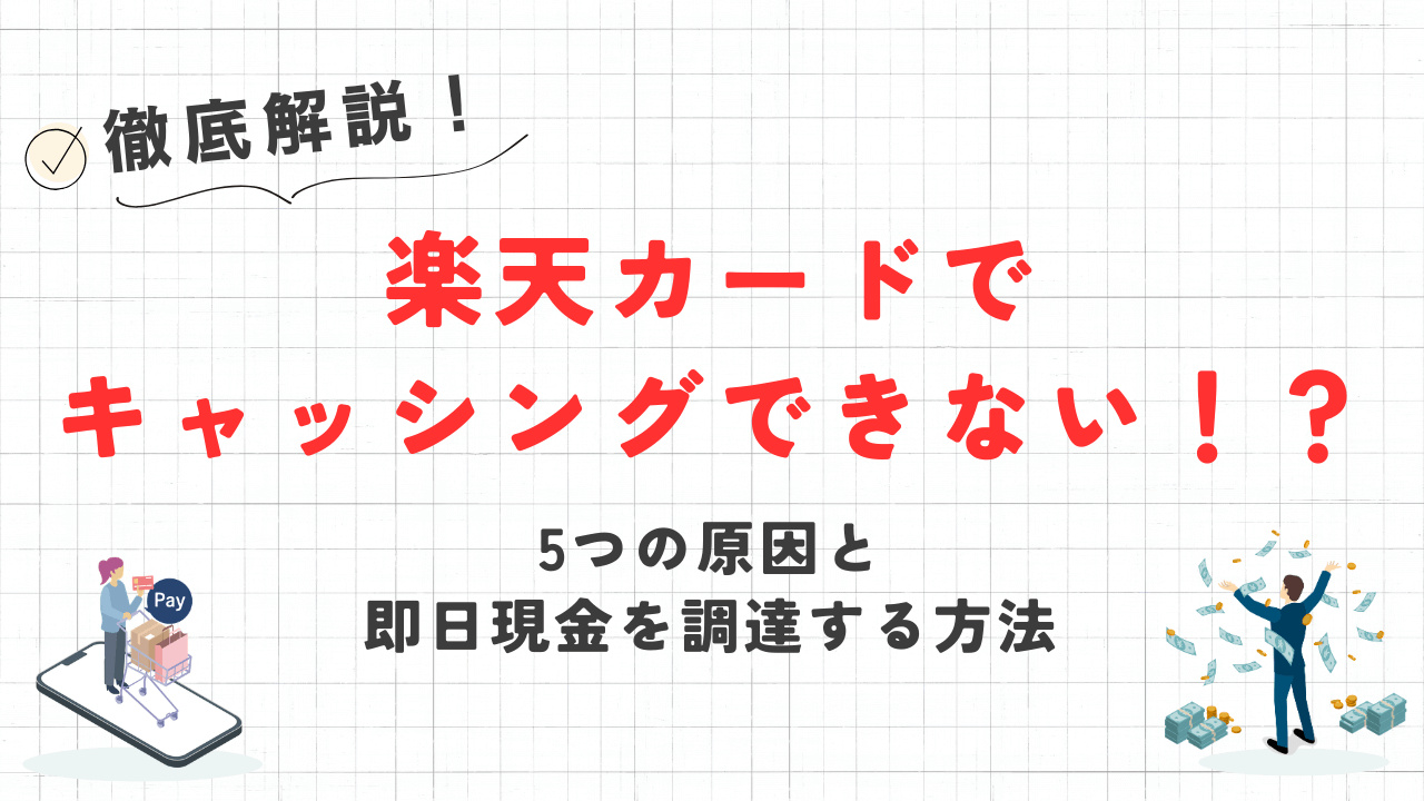 楽天カードでキャッシングできない!?5つの原因と即日現金を調達する方法 14 楽天カードでキャッシングできない!?5つの原因と即日現金を調達する方法 3